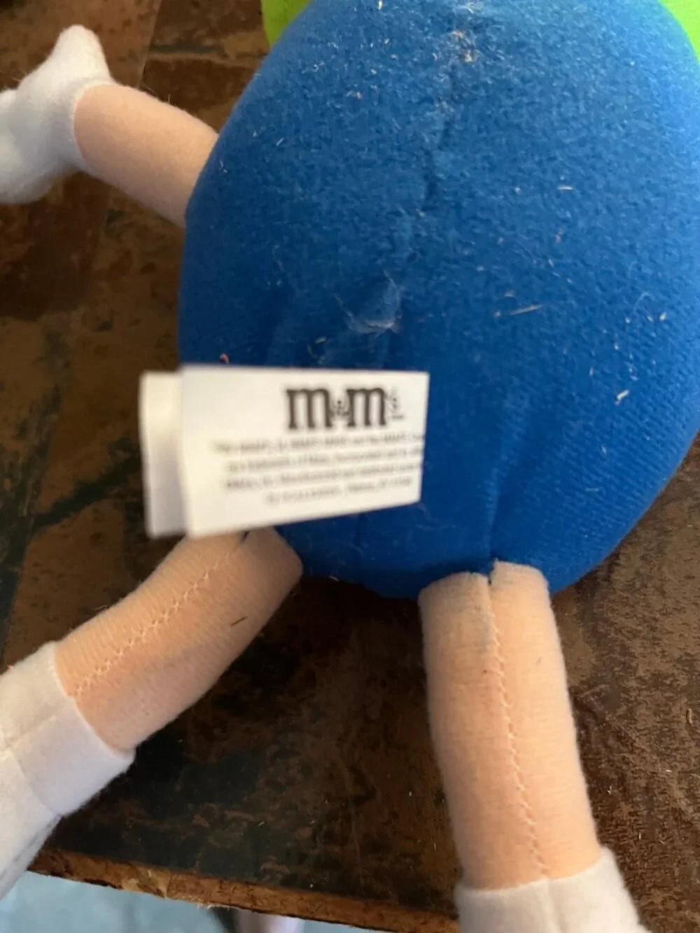 M&M's Blue Plush Character Soft Stuffed Toy, Poseable, with stuffed camera and r